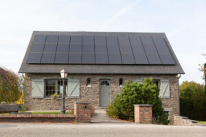 solar panels on a UK home