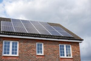 solar panels on a UK residential property